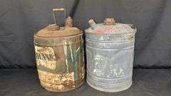 Vintage MIDWAY Metal Gas Can, 5 Gallon