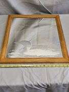 Framed Etched Mirror, Loon Design, 18x24 inches