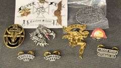 Sturgis Motorcycle Rally Collectible Pins, 1995-2003, Silver Skull USA