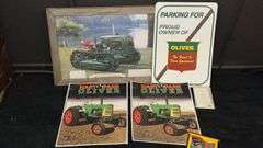 Oliver Collectible Memorabilia Set, Includes Sign and Hart-Parr Brochures