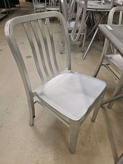 Silver Aluminum Outdoor Patio Dining Set