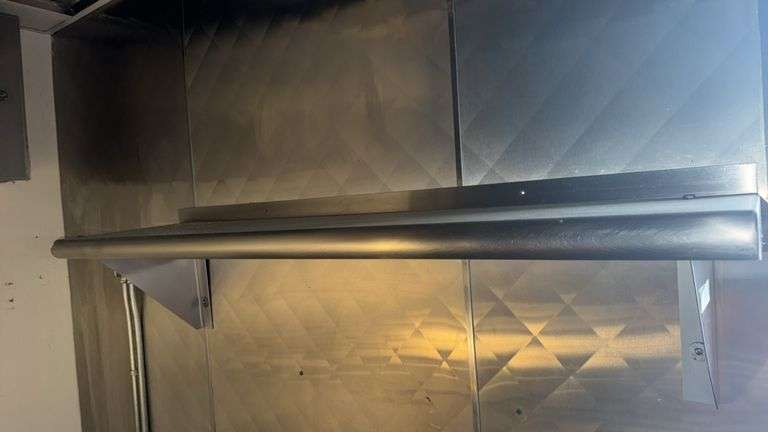 Stainless Steel Wall Shelf, 72"x18"x36", Wall-Mounted