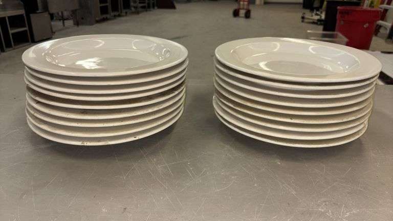 Syracuse China Dinner Plates, White, Made in USA, Ceramic/Porcelain