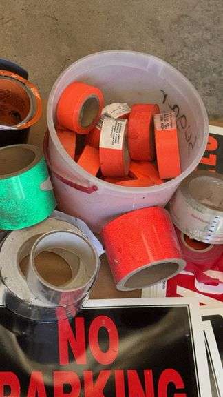 No Parking Signs and Reflective Tape Set, Made in USA,  Tape Rolls