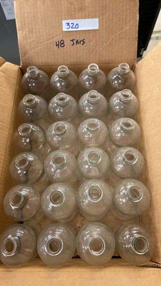 Clear Glass Jars, 16 oz Capacity, 7" Height