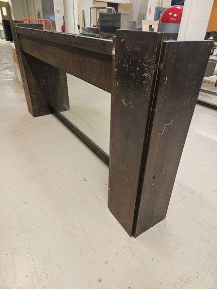 Rustic Wood Fireplace Mantel with Built-in Mirror