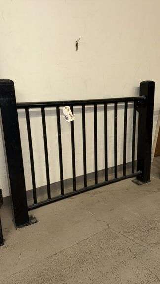 Black Metal Railing with Attached Handrail 58" x 42"