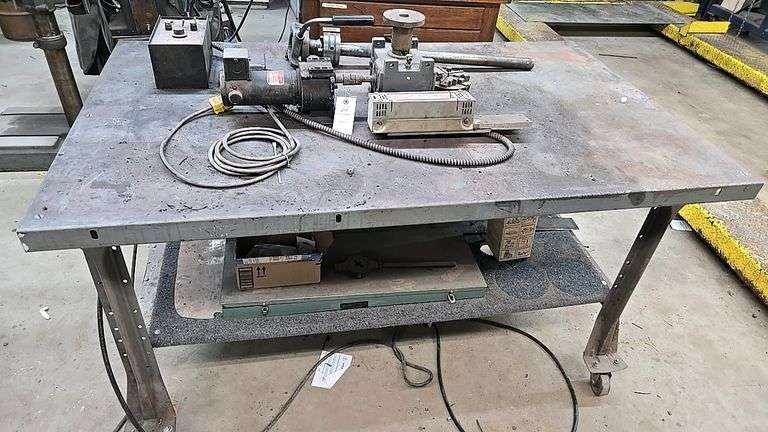 Metalworking Machine Table Tool Attachment with Control Box