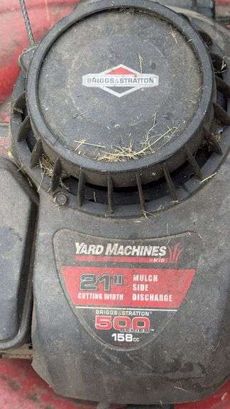 Yard Machines Push Lawn Mower, 21" Cutting Width, Briggs & Stratton 158cc Engine