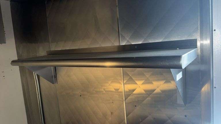 Stainless Steel Wall Shelf, 72"x18"x36", Wall-Mounted
