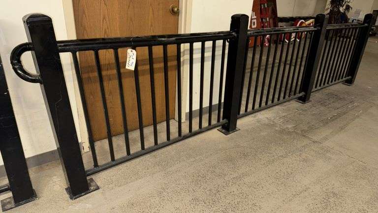 Black Metal Handrail and Barrier (connected)