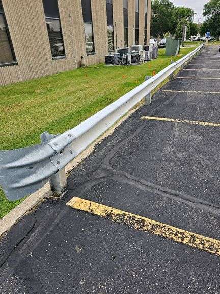 6 Guardrail Sections, Galvanized Steel with Ends