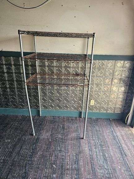 Metal Wire Shelving Unit, 3 Shelves, 3' x 2' x 6' Dimensions