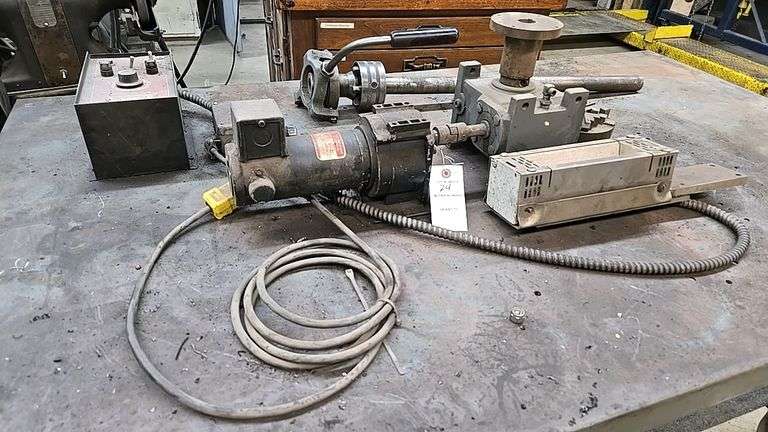 Metalworking Machine Table Tool Attachment with Control Box