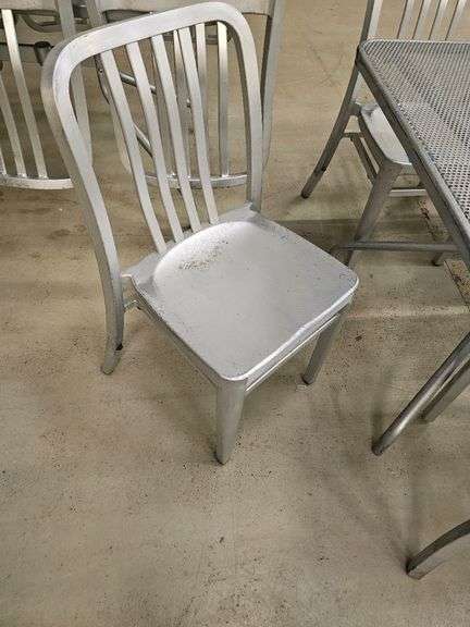 Silver Aluminum Outdoor Patio Dining Set
