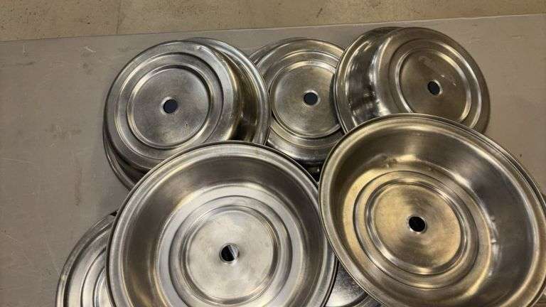 Large Group of Stainless Plate Covers