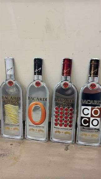 Bacardi Decorative Wall Art Set, Limon, O, Razz, Coco Metal Signs