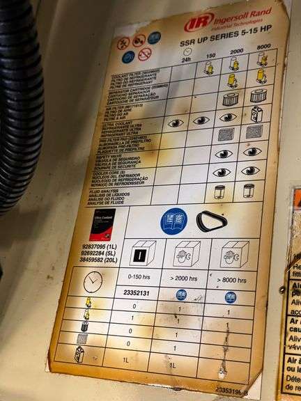 Ingersoll Rand UP6-15CTAS-150 15HP Base Mount Compressor
