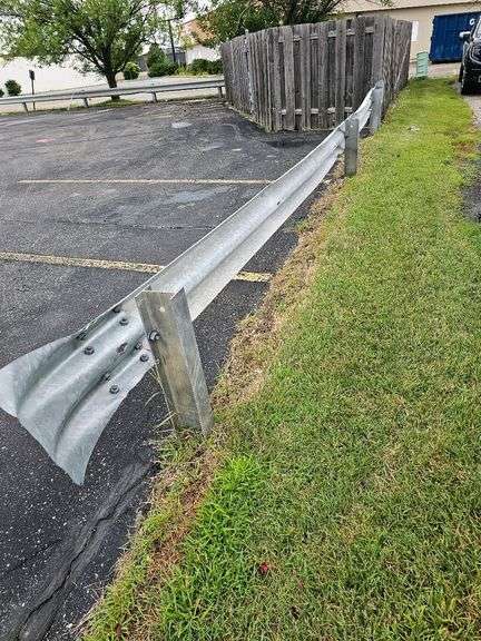 Galvanized Steel Guardrail, 26 ft Section, 2 Ends