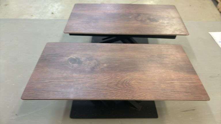 Metal & Melamine Serving Bases, Black, X Cross Style, 20" x 10" x 6 1/2""