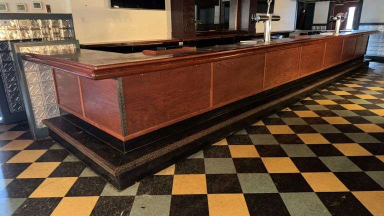3 Sided Bar, Wood 6 ft x 34 ft x 45 in