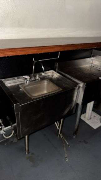 Krowne Commercial Bar Sink with Drainboard, Stainless Steel, NSF Certified