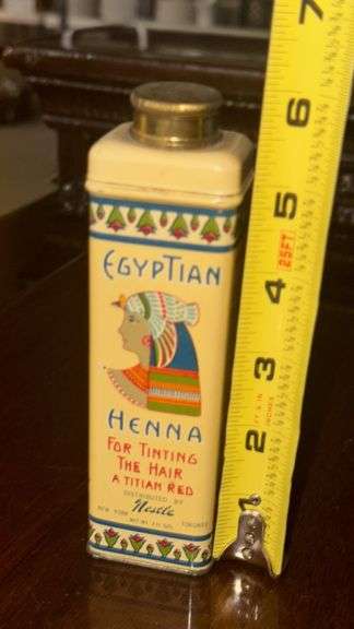 Vintage Egyptian Henna Hair Dye Tin, Nilex, 2 oz, New York/Toronto