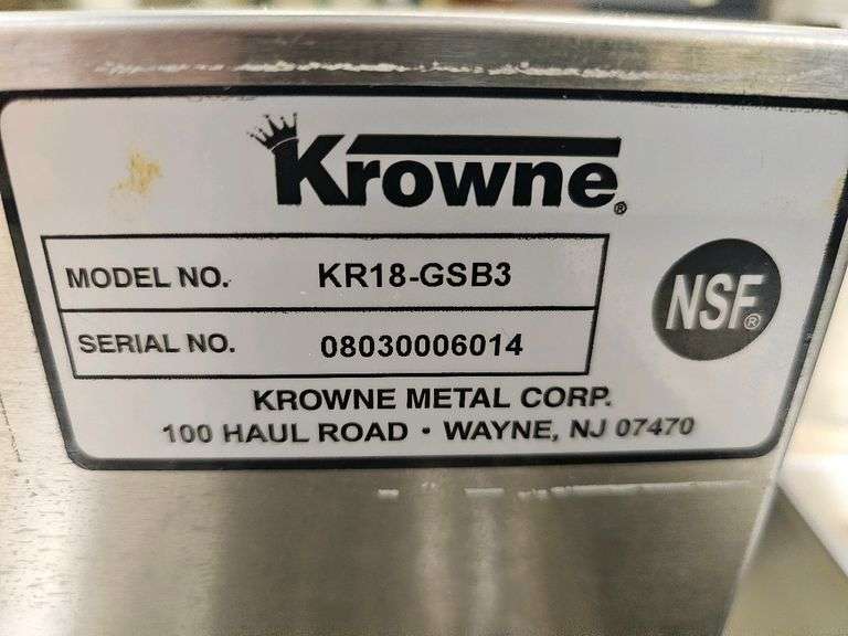 Krowne KR18-GSB3 Stainless Steel Underbar Workstation, NSF Certified