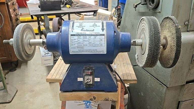Eastwood Dual Speed Premier Buffer/Grinder.  Motor, 3/4 HP, 120V, 10" Wheel Size