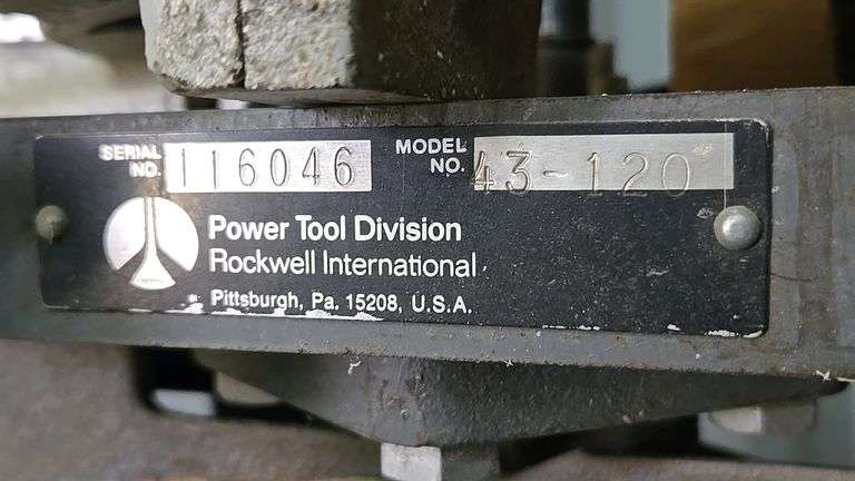 Rockwell International 43-120 Spindle Shaper, 1 HP, Serial 116046
