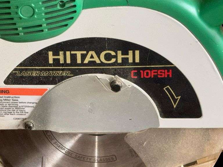 Hitachi C10FSH Miter Saw, 10" Blade, 12A, 3800 RPM, Serial 2320003