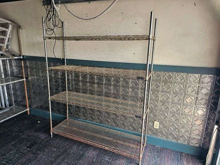 Metal Wire Shelving Rack, 5 Shelves, 5x18x74 Inches
