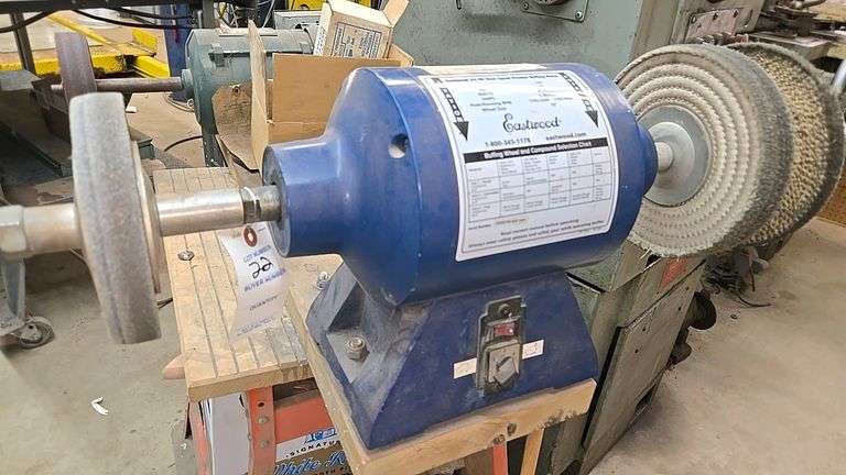 Eastwood Dual Speed Premier Buffer/Grinder.  Motor, 3/4 HP, 120V, 10" Wheel Size