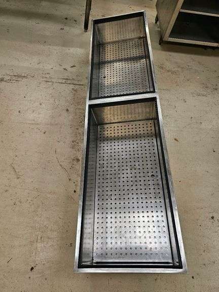Commercial Stainless Steel Sink, 2 Basins, 6' x 18" x 10 1/2"