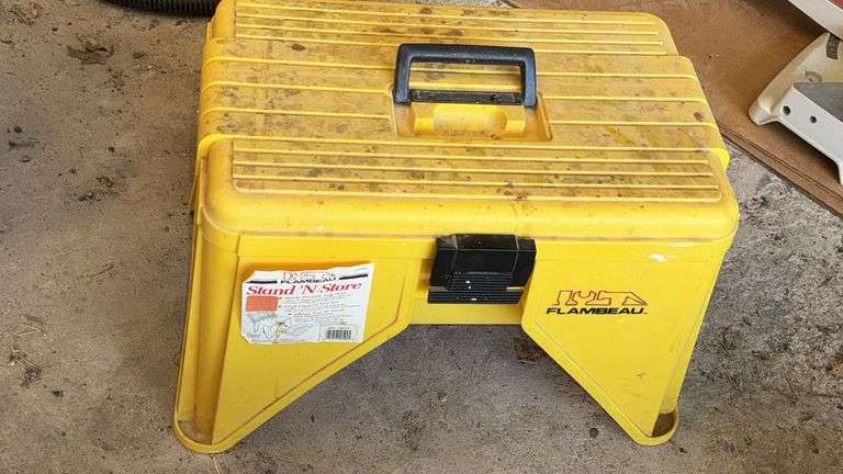 Flambeau Stand 'N Store Tool Box, Includes Various Hand Tools