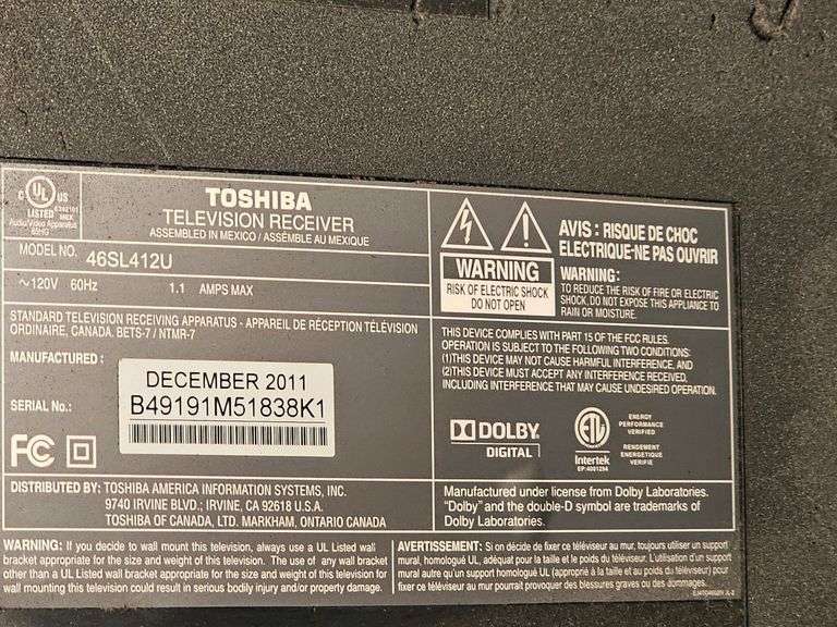Toshiba 40G31U 40-Inch LCD TV, 1920x1080, 3 HDMI Ports
