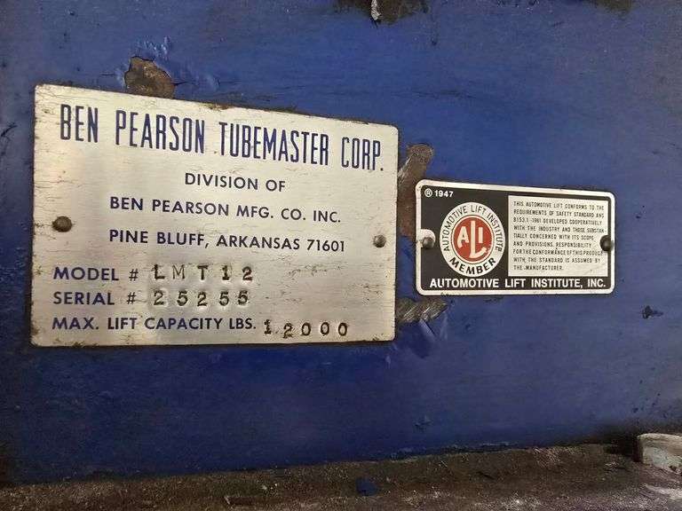 Ben Pearson Automotive Four-Post Lift, Steel, Chains & Ramps