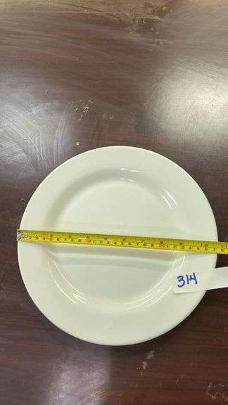 White Porcelain Dinner Plates, 11-inch Diameter