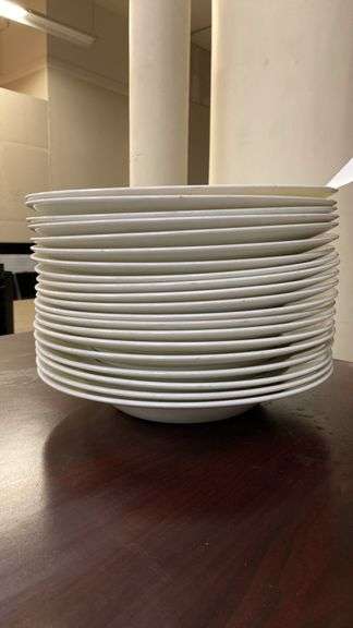 White Porcelain Dinner Bowls, 11" Diameter