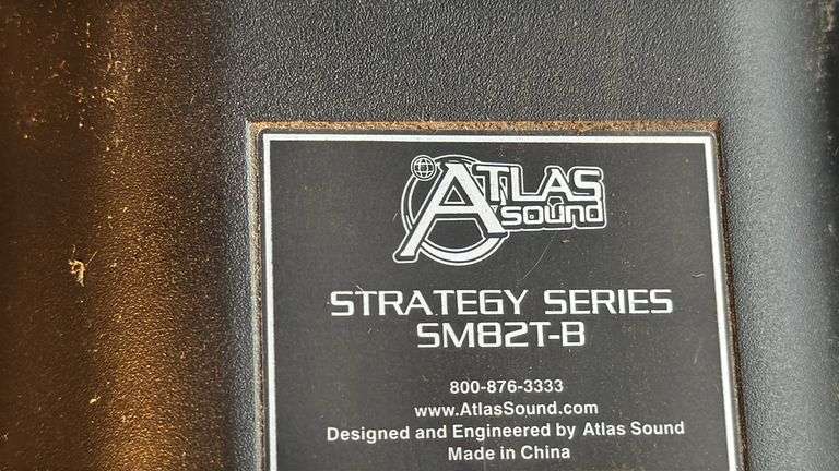 Atlas Sound SM82T-B Wall Mount Speakers, 2-Way, 150W/300W, Black