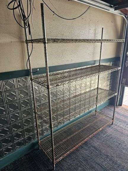 Metal Wire Shelving Rack, 5 Shelves, 5x18x74 Inches