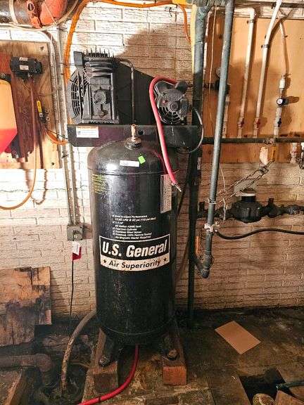U.S. General US660V 60-Gallon Air Compressor, 150 PSI, Electric
