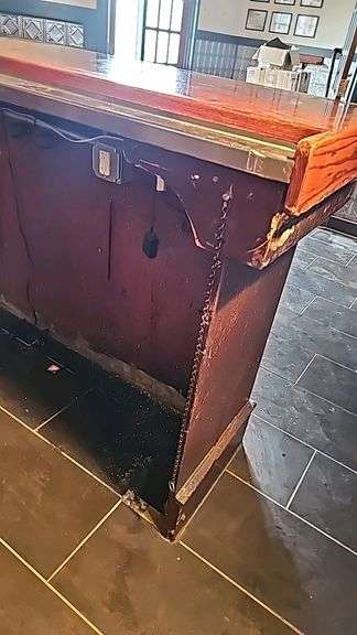 10' Wooden Bar Counter with Faucet Tap