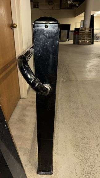 Black Metal Handrail and Barrier (connected)