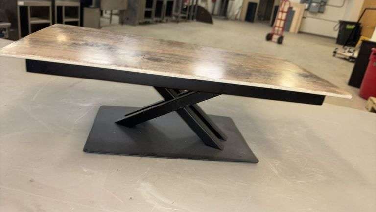 Metal & Melamine Serving Bases, Black, X Cross Style, 20" x 10" x 6 1/2""