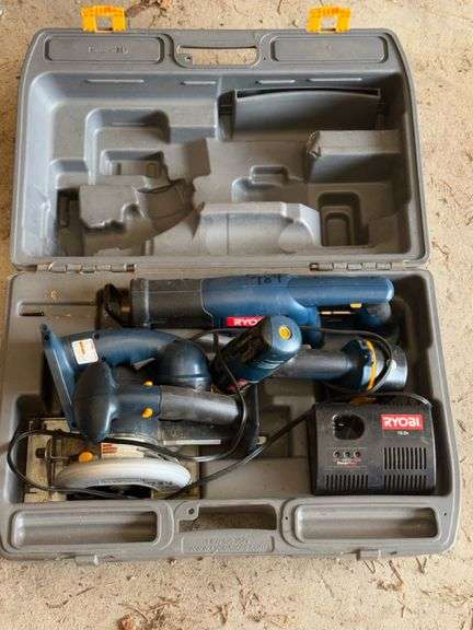 Ryobi 18V Cordless Power Tool Set with Circular Saw, Reciprocating Saw, Drill