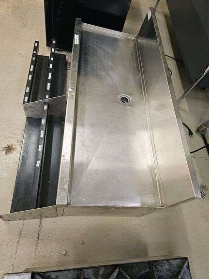 Glastender DBA-48 Stainless Steel Underbar Ice Bin with Bottle Storage, NSF Certified