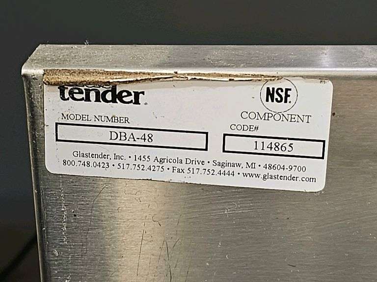 Glastender DBA-48 Stainless Steel Underbar Ice Bin with Bottle Storage, NSF Certified