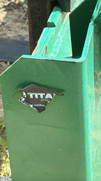 Titan Attachments Pallet Fork Attachment, Skid Steer Quick Attach, Green