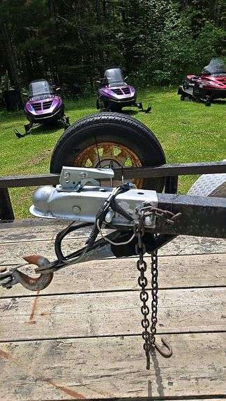 Snowmobile Trailer with Tilt Deck